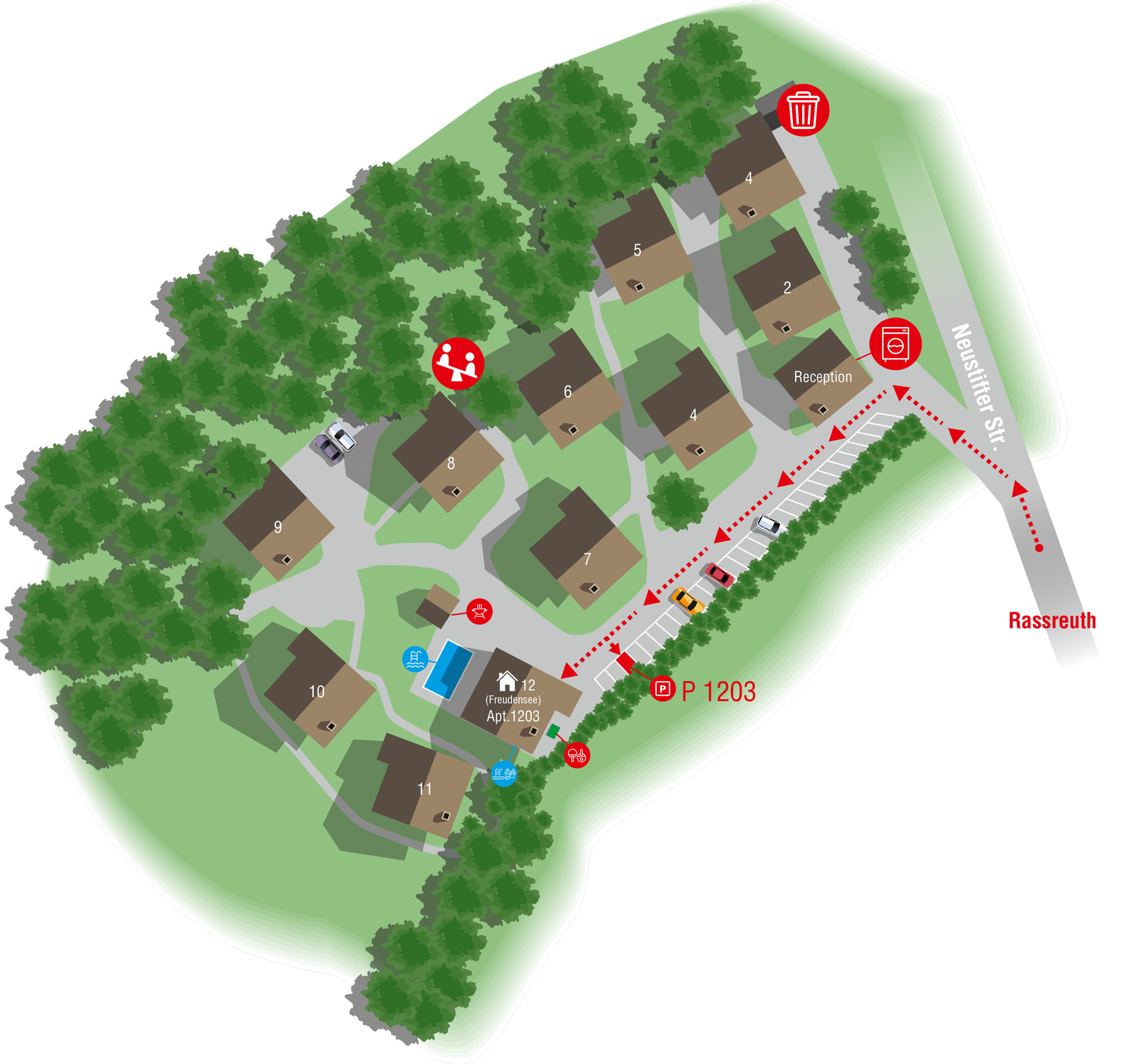Vakantiepark Adalbert-Stifter - plattegrond
