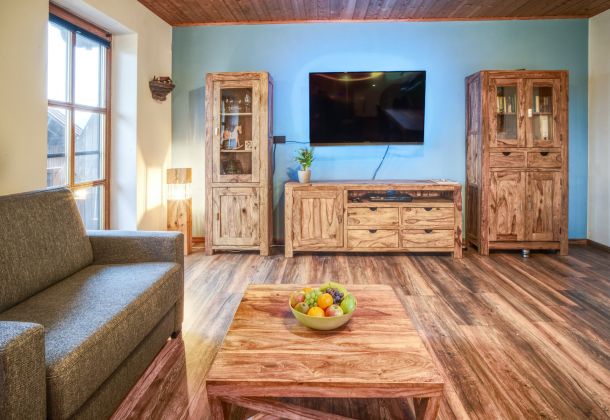 Wohnzimmer der Ferienwohnung | Unterhaltung