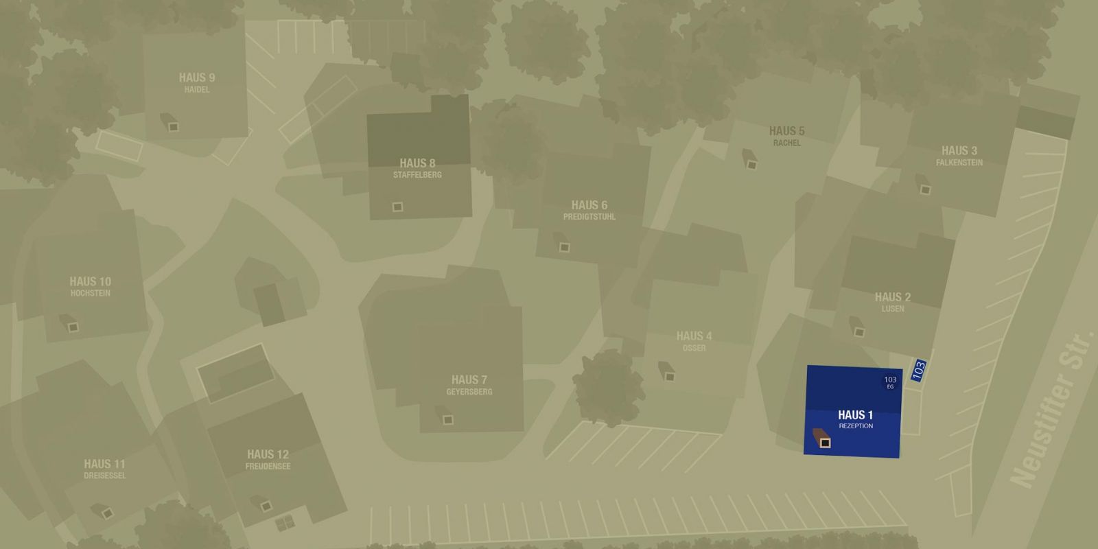 Haus 1, Rezeption im Feriendorf