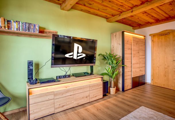 Wohnzimmer der Ferienwohnung | Unterhaltung