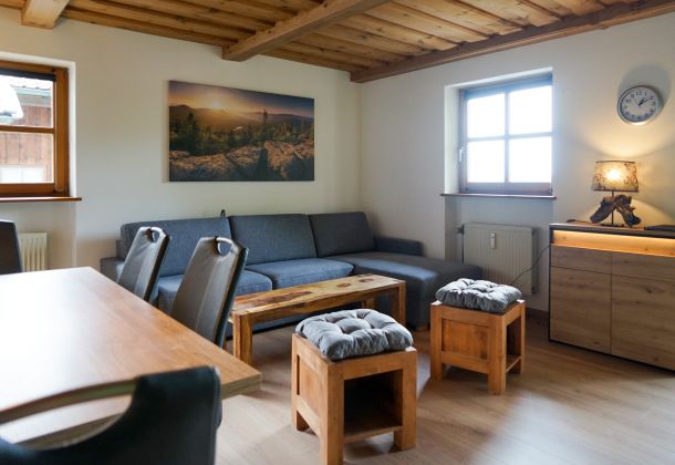 Woonkamer van het vakantieappartement in Hauzenberg