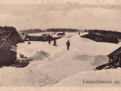 Alte Aufnahme von Leopoldsreut im Winter