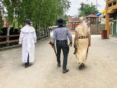 Szene von der Hauptstrasse in Pullman City